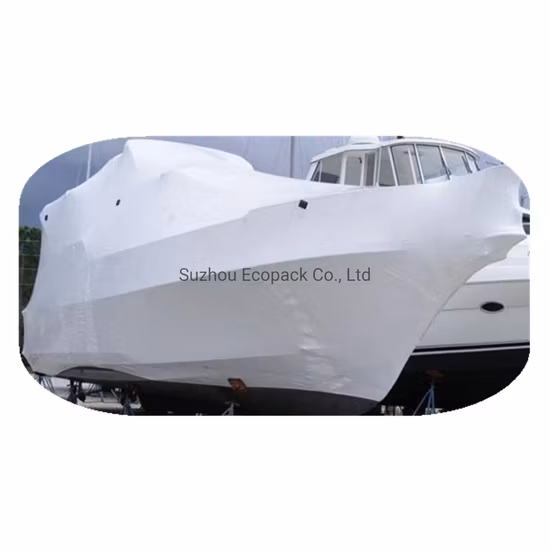 Flame Retardant PE Shrink Plastic Pallet Tarps Covers Barrier Plastic Film for Boat and Construction