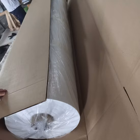 Film plastico in PE bianco ignifugo per involucro termoretraibile da costruzione